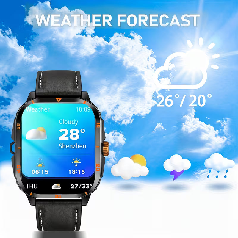 2026 Smart Men's Watch - Wireless Calling, Fitness Tracker &amp; Remote Camera Control
