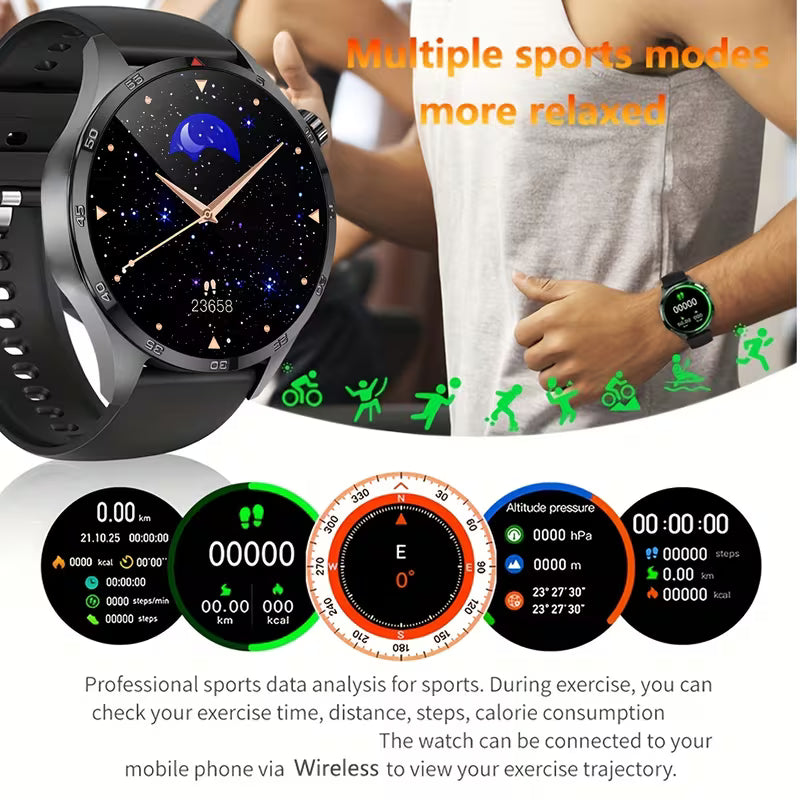 ERUN Flagship Smart Watch - Premium Metal Body Sports Smartwatch with Wireless Calling &amp; Multiple Sports Modes