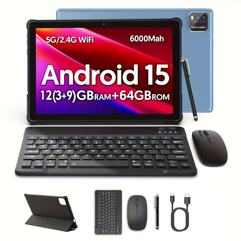 Android 15 10-Inch Tablet Optional Keyboard Bundle