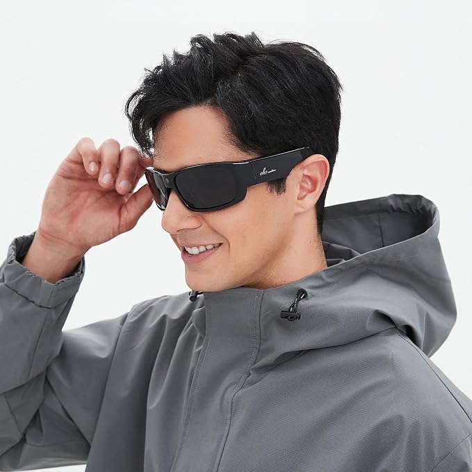 OhO Camera Sunglasses,HD 1080 Sports Cam Sunglasses with Built in 15MP Camera and Polarized UV400 Protection Safety and Interchangeable Lens