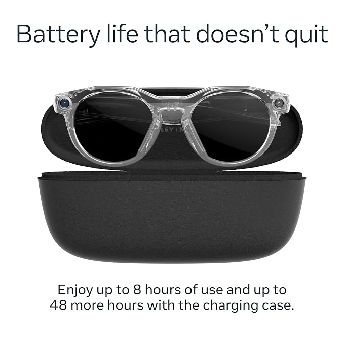 Oakley | Meta HSTN - with Meta AI and Audio, Photo and Video Compatibility - Black, Clear to Amethyst Transitions®