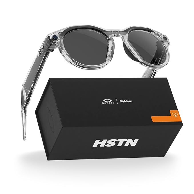 Oakley | Meta HSTN - with Meta AI and Audio, Photo and Video Compatibility - Black, Clear to Amethyst Transitions®