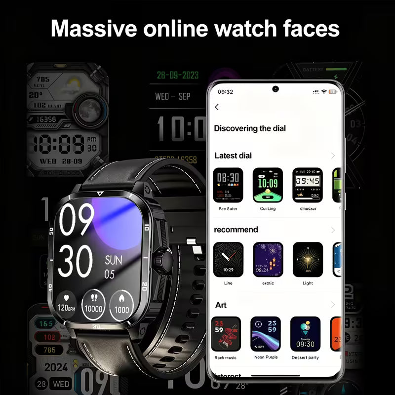 2026 Smart Men's Watch - Wireless Calling, Fitness Tracker &amp; Remote Camera Control