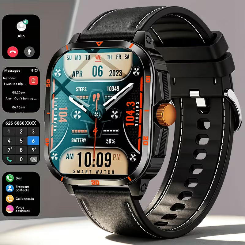 2026 Smart Men's Watch - Wireless Calling, Fitness Tracker &amp; Remote Camera Control
