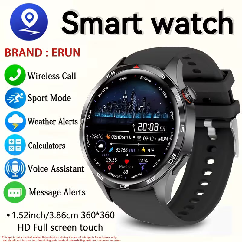 ERUN Flagship Smart Watch - Premium Metal Body Sports Smartwatch with Wireless Calling &amp; Multiple Sports Modes