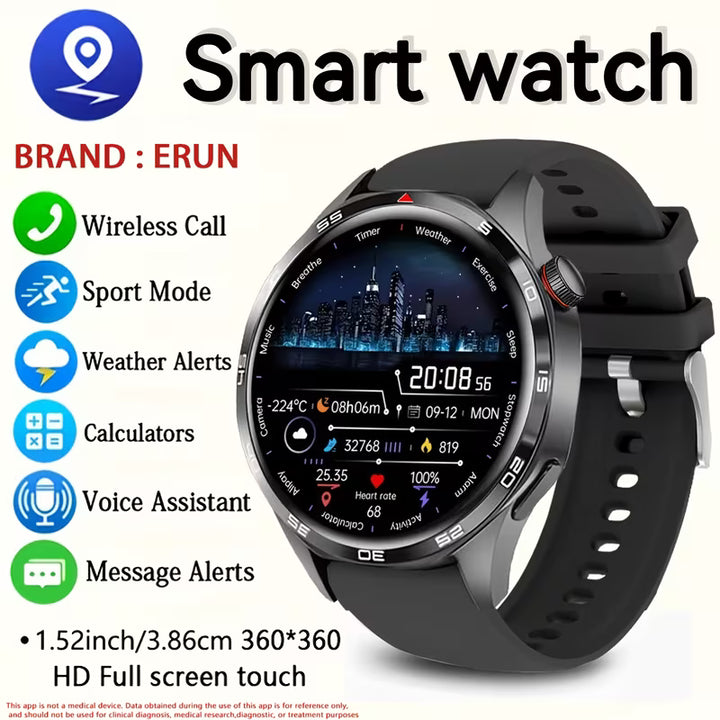ERUN Flagship Smart Watch - Premium Metal Body Sports Smartwatch with Wireless Calling &amp; Multiple Sports Modes