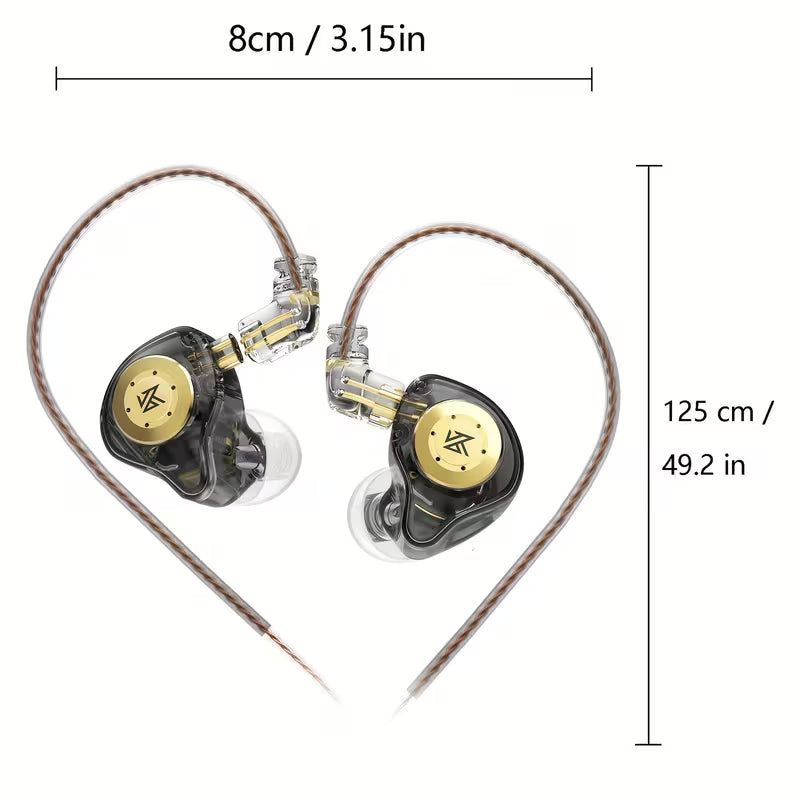 KZ EDX Pro In Ear Monitor Headphones Wired IEM Earphones Dual DD Hifi Stereo Sound Earphones Noise Cancelling Earbuds