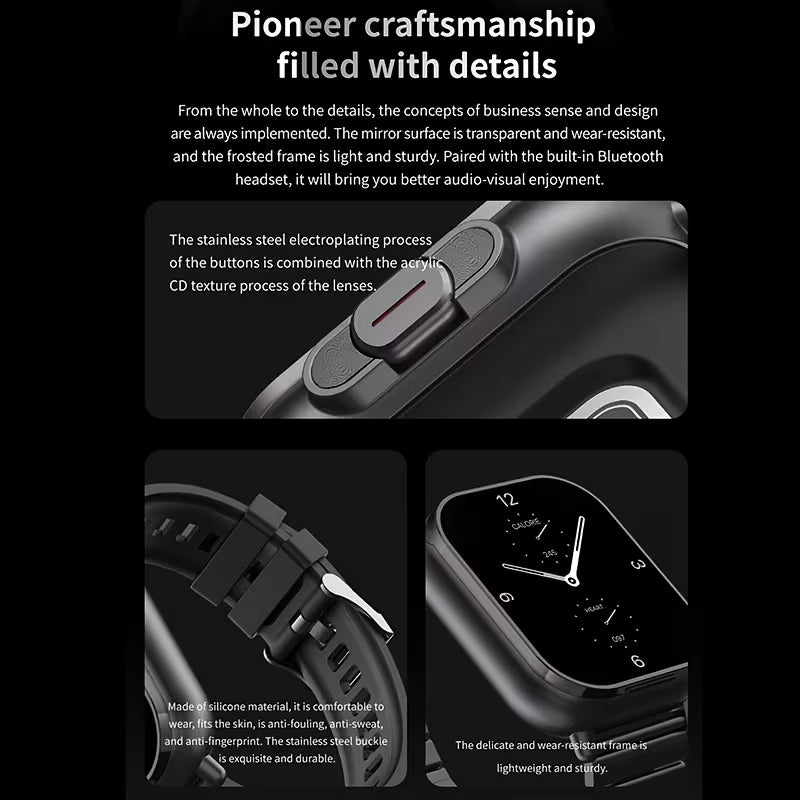 2-in-1 Smartwatch with Built-In TWS Earphones | Wireless Charging | HD Display | Sports Modes