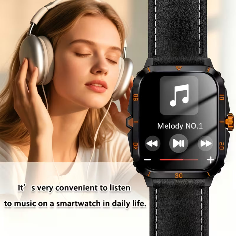 2026 Smart Men's Watch - Wireless Calling, Fitness Tracker &amp; Remote Camera Control