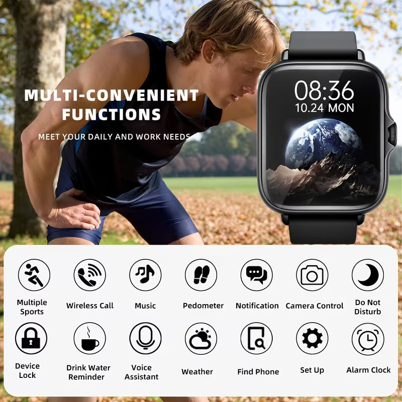 Advanced Smartwatch with 1.83" Full Touch Screen Display