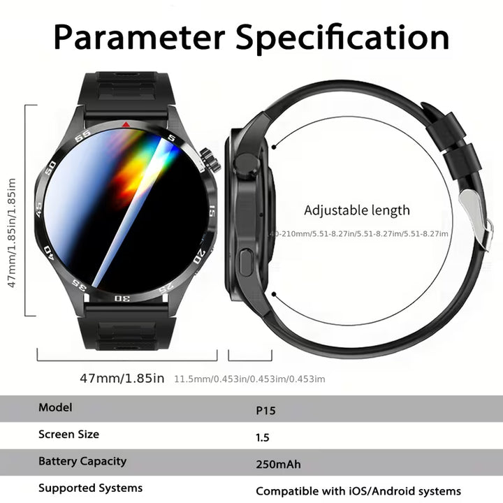 ERUN Flagship Smart Watch - Premium Metal Body Sports Smartwatch with Wireless Calling &amp; Multiple Sports Modes