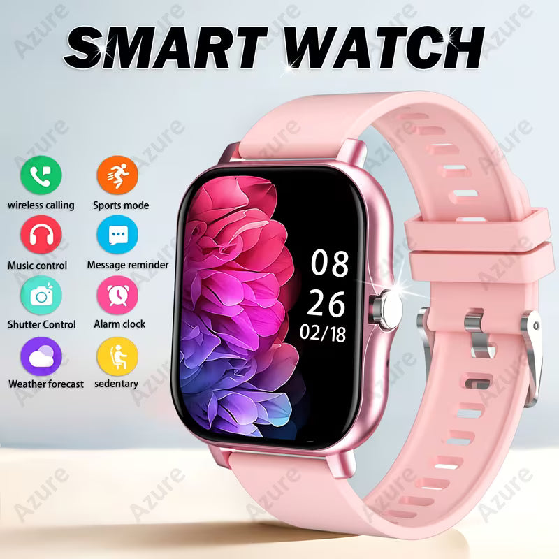 Fashion Smart Watch with HD Display - Wireless Call Alerts Multiple Features