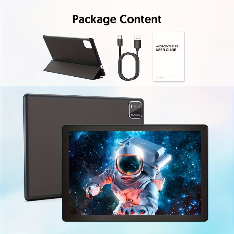 Android 15 10-Inch Tablet with Keyboard & Stylus